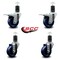 Service Caster 3.5'' Solid Poly Swivel 1-5/8'' Expanding Stem Caster Set 2 Total Lock Brakes, 4PK SCC-EXTTL20S3514-SPUS-2-S-2-158 - alternate 2